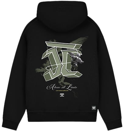Jorcustom AboveallLimits Fleece Oversized Hoodie Zwart