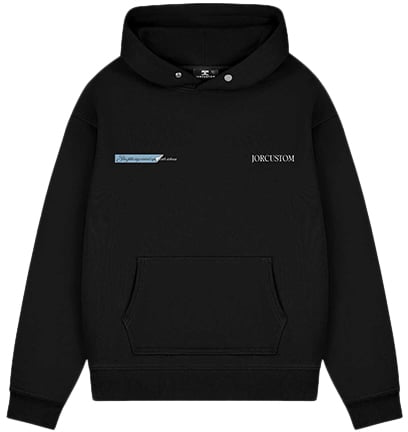 Jorcustom Angel2.0 Fleece Oversized Hoodie Zwart