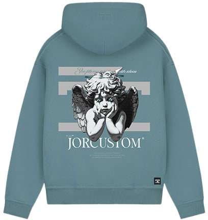 Jorcustom Angel2.0 Fleece Oversized Hoodie Blauw