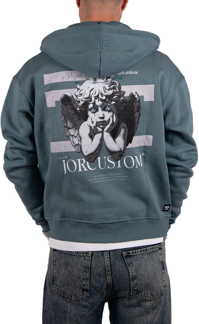 Jorcustom Angel2.0 Fleece Zipped Hoodie Blauw