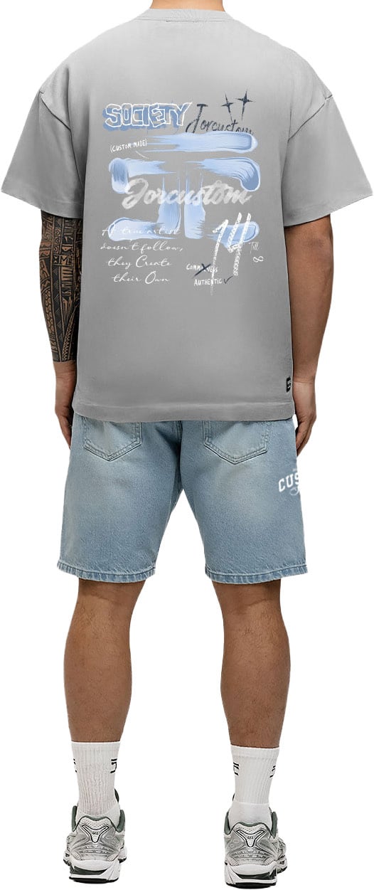 Jorcustom Artist2.0 Loose Fit T-Shirt M-SS26-LFTSHIRT-ARTIST2. LightGrey Lichtgrijs