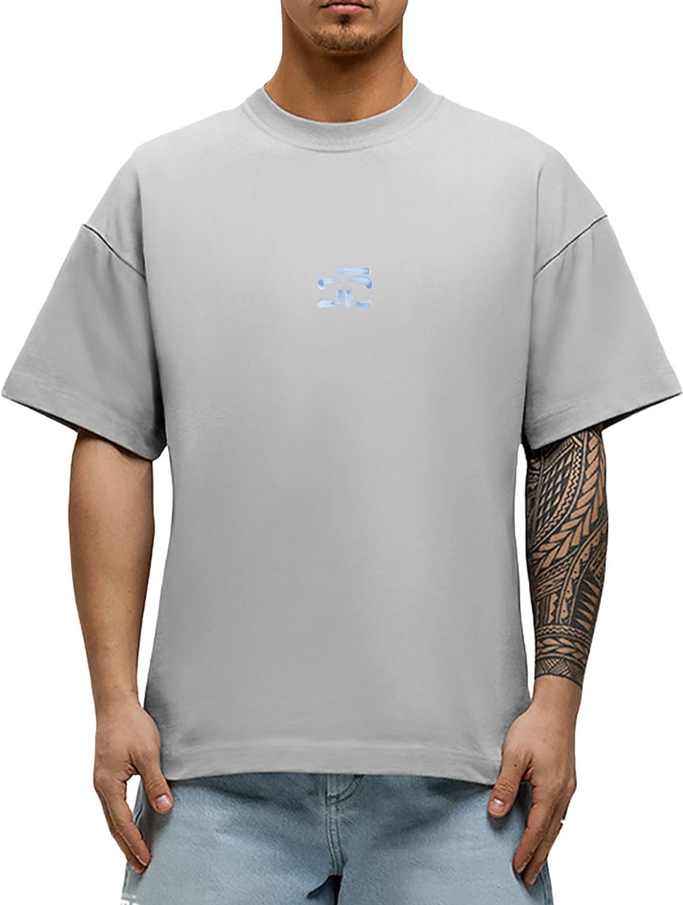 Jorcustom Artist2.0 Loose Fit T-Shirt M-SS26-LFTSHIRT-ARTIST2. LightGrey Lichtgrijs