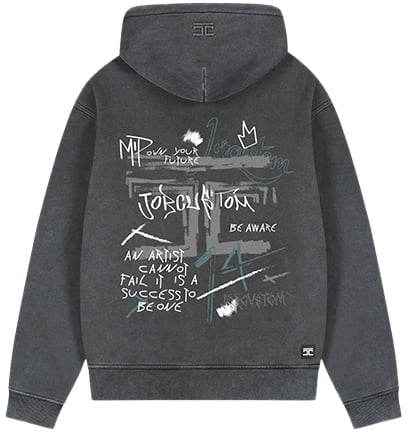 Jorcustom Artist Fleece Oversized Hoodie Grijs