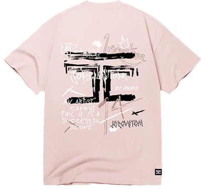 Jorcustom Artist Summer Set Loose Fit T-Shirt Roze