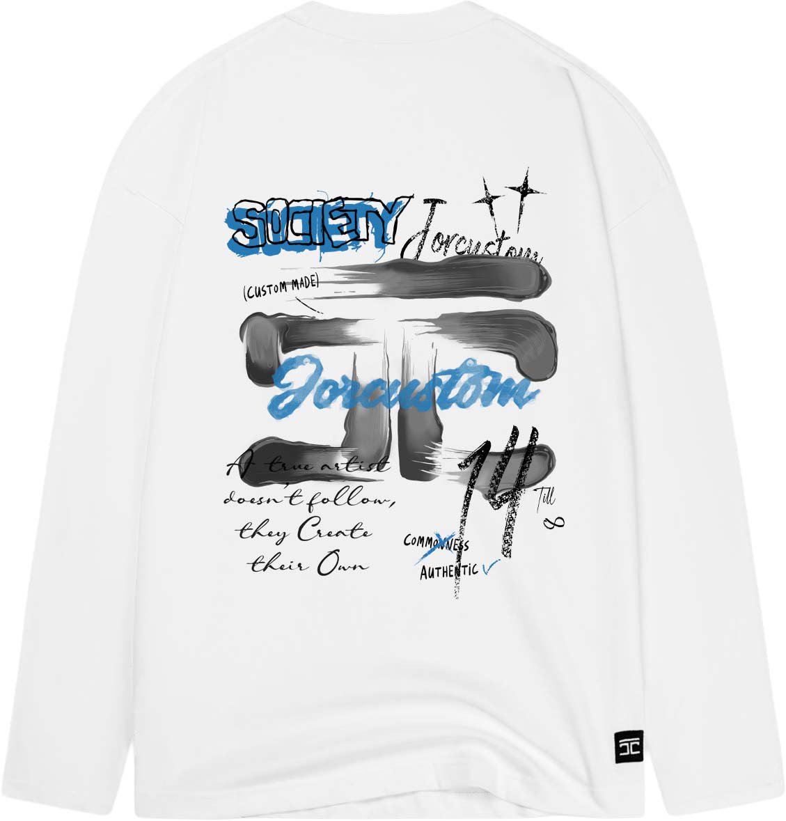 JORCUSTOM ArtistTwo Longsleeve T-Shirt White Wit