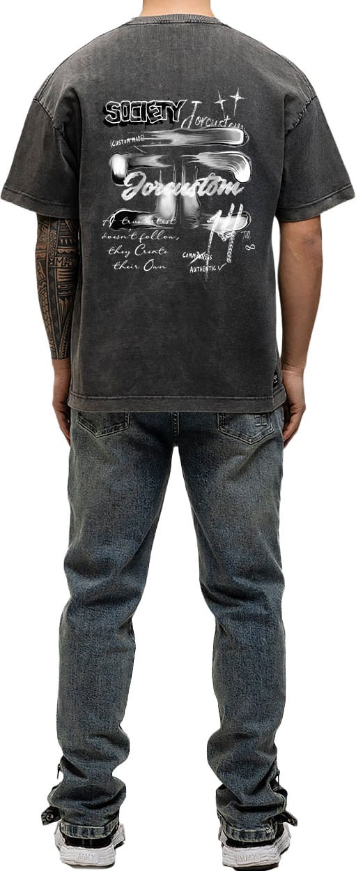 JORCUSTOM ArtistTwo Loose Fit T-Shirt AcidGre Grijs