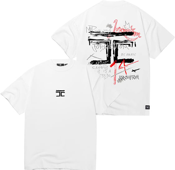 Jorcustom Artist Loose Fit T-Shirt Wit