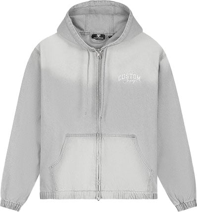Jorcustom CustomSociety Denim Hooded Jacket Grijs