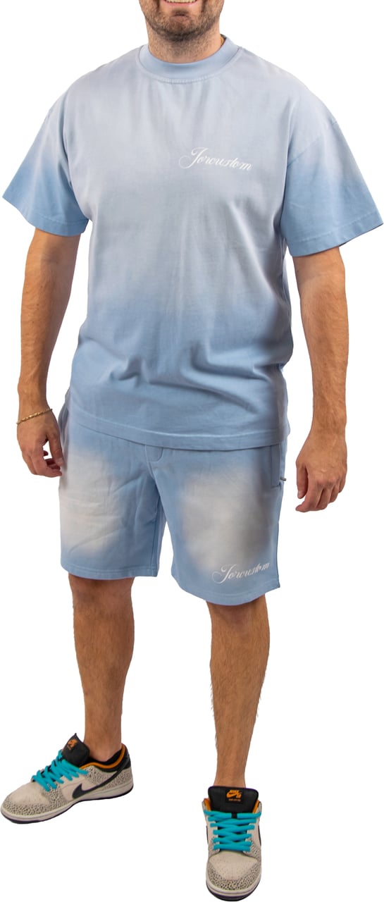 Jorcustom Custom University Fade Loose Fit T-Shirt Blauw