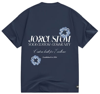Jorcustom Flowers Loose Fit T-Shirt Blauw