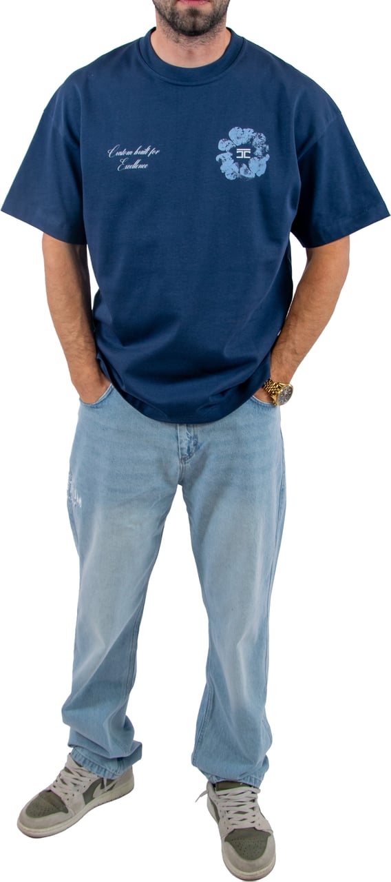 Jorcustom Flowers Loose Fit T-Shirt Blauw