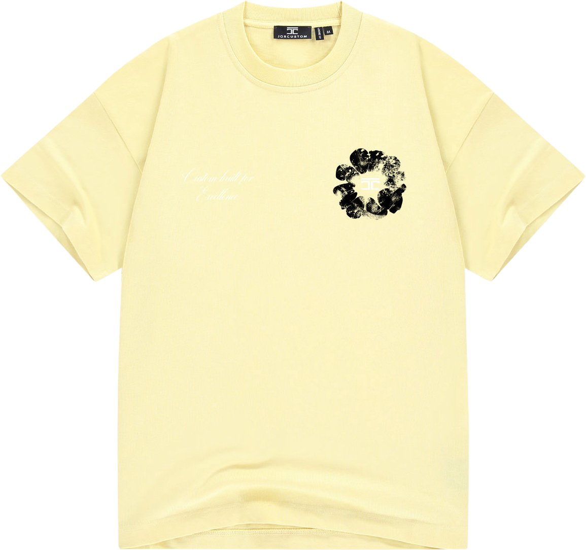 Jorcustom Flowers Loose Fit T-Shirt M-SS26-LFTSHIRT-FLOWERS VintageYellow Geel