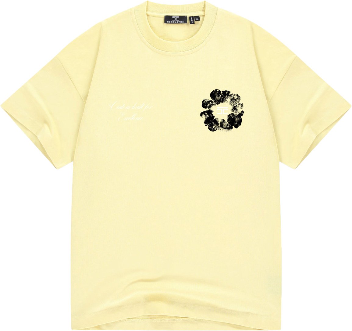 Jorcustom Flowers Loose Fit T-Shirt M-SS26-LFTSHIRT-FLOWERS VintageYellow Geel