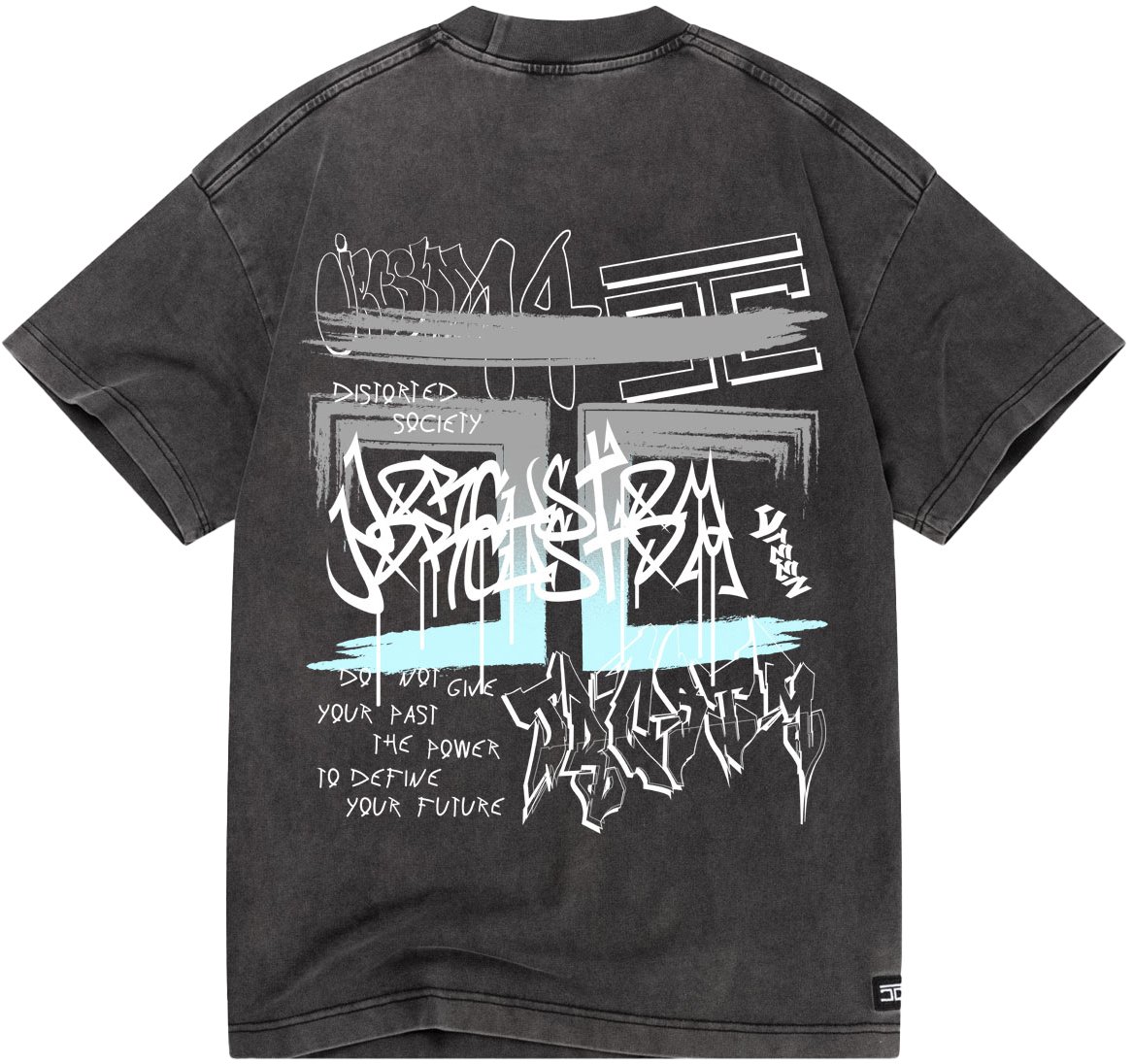 JORCUSTOM Jorcustom Graffiti Loose Fit T-Shirt Grijs