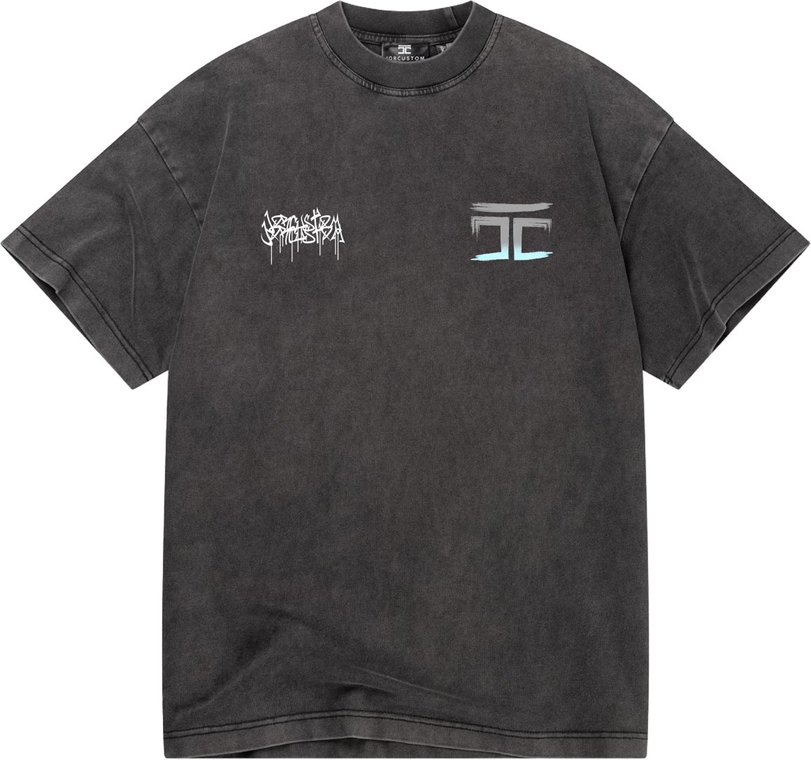 Jorcustom Graffiti Loose Fit T-Shirt Grijs