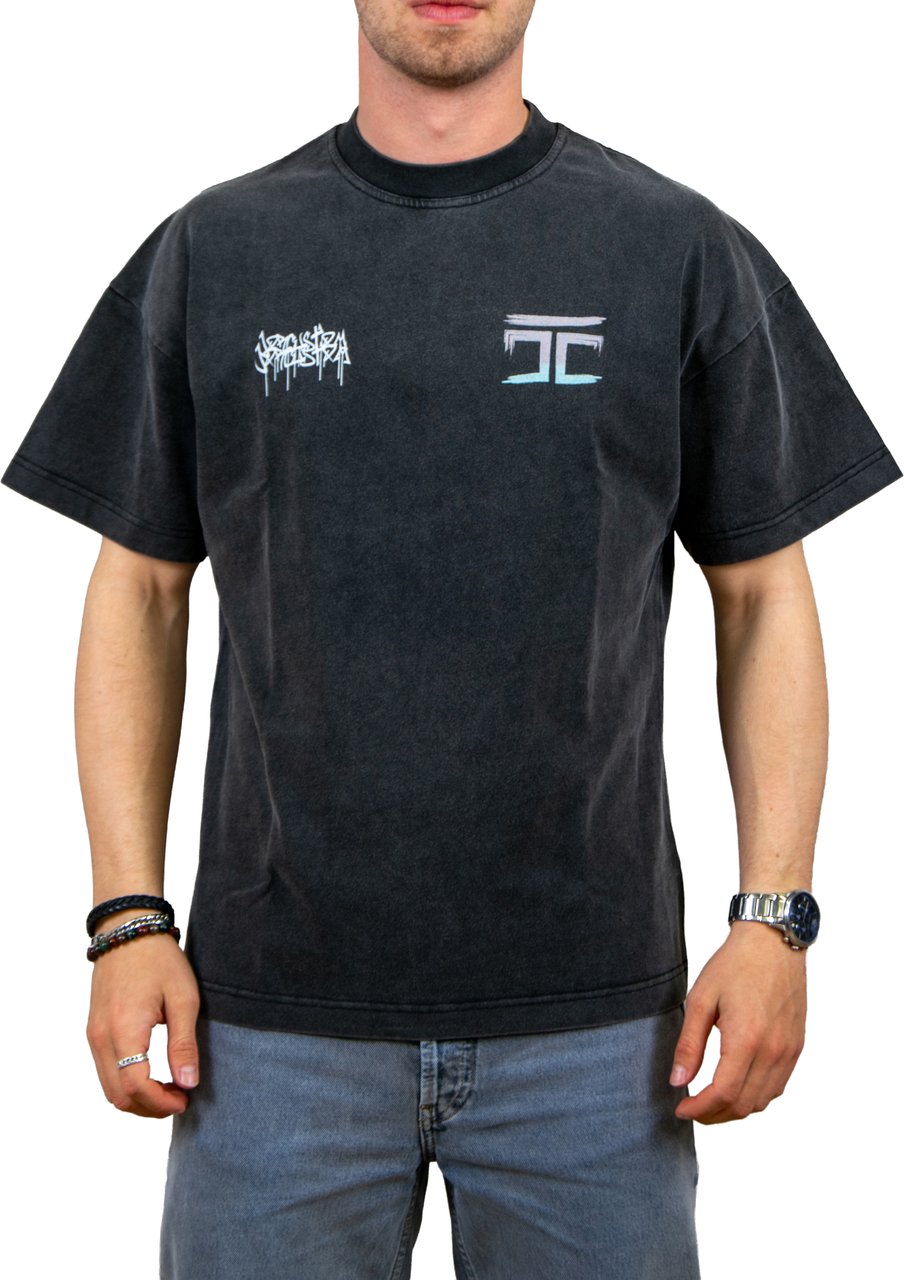 Jorcustom Graffiti Loose Fit T-Shirt Grijs