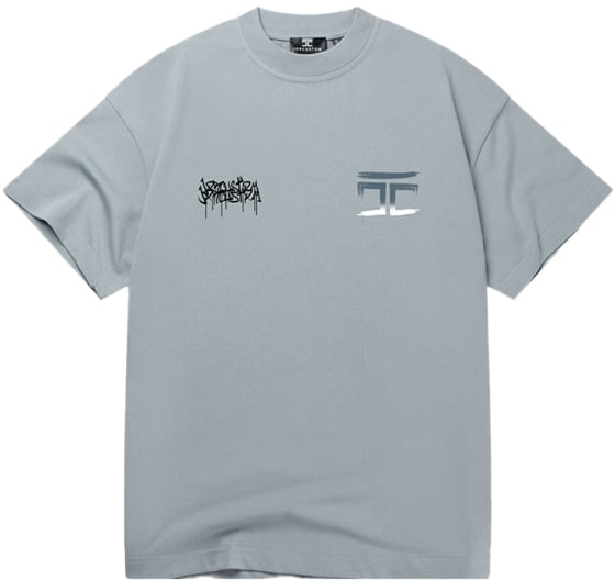 Jorcustom Graffiti Loose Fit T-Shirt Blauw
