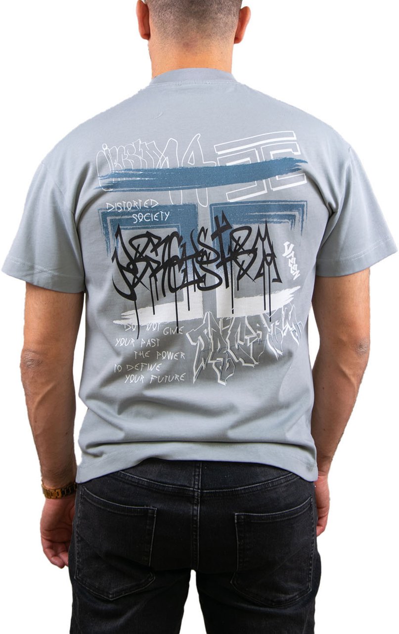 Jorcustom Graffiti Loose Fit T-Shirt Blauw