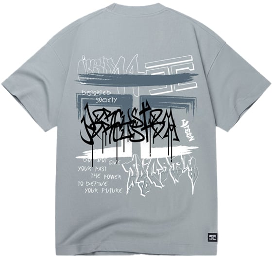 Jorcustom Graffiti Loose Fit T-Shirt Blauw