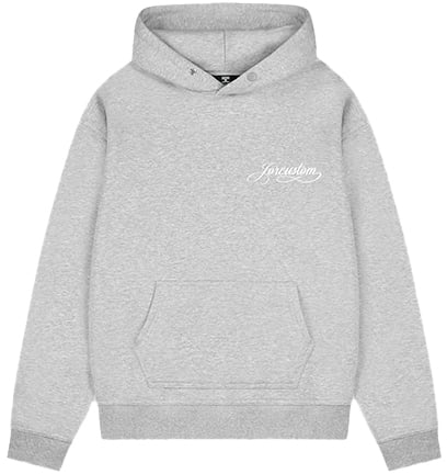 Jorcustom Handscript Fleece Oversized Hoodie Grijs