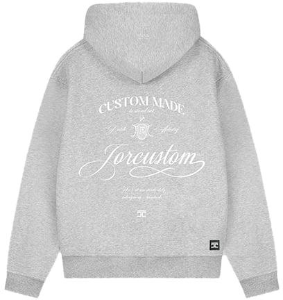 Jorcustom Handscript Fleece Oversized Hoodie Grijs