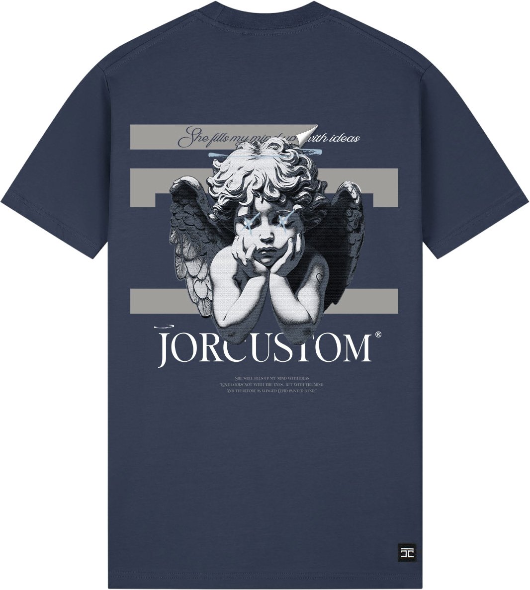 Jorcustom Angel2.0 Slim Fit T-Shirt M-SS26-SFTSHIRT-ANGEL2.0 MidnightBlue Blauw