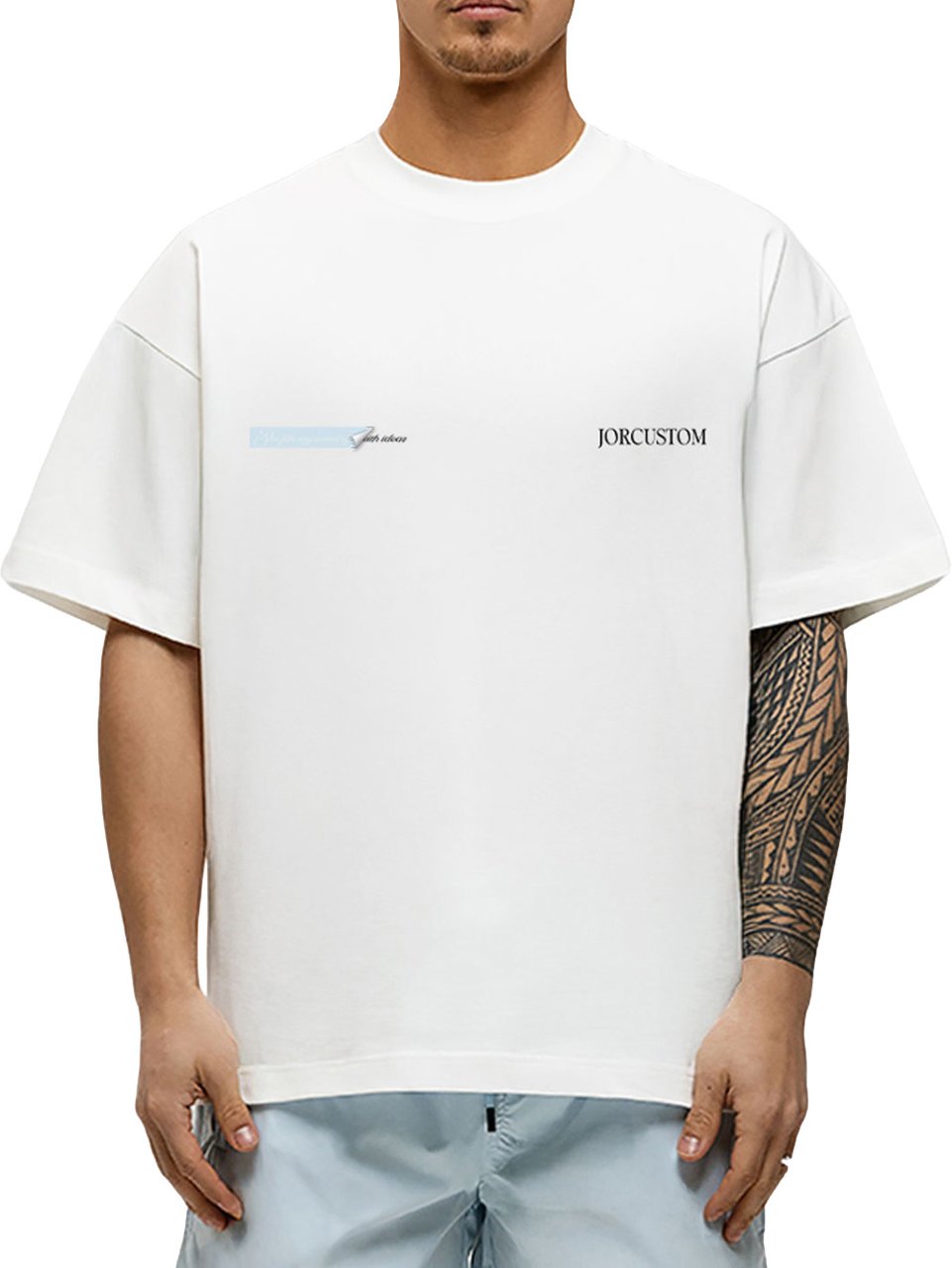 JORCUSTOM Angel 2.0 Summer Set Loose Fit T-Shirt Wit