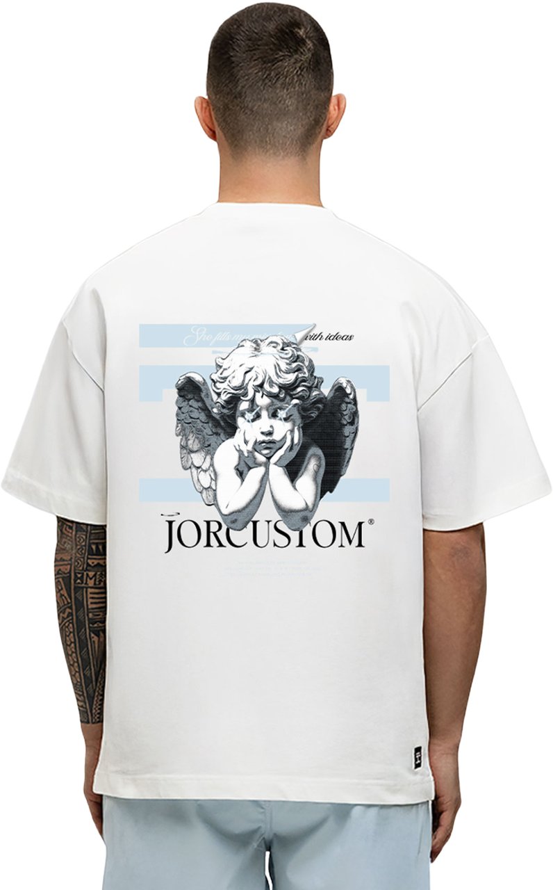 JORCUSTOM Angel 2.0 Summer Set Loose Fit T-Shirt Wit