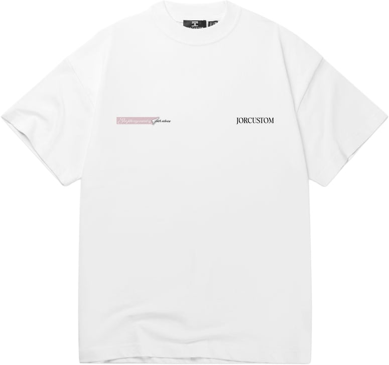 JORCUSTOM Angel 2 0 Lf t-shirt white-ashpink Wit