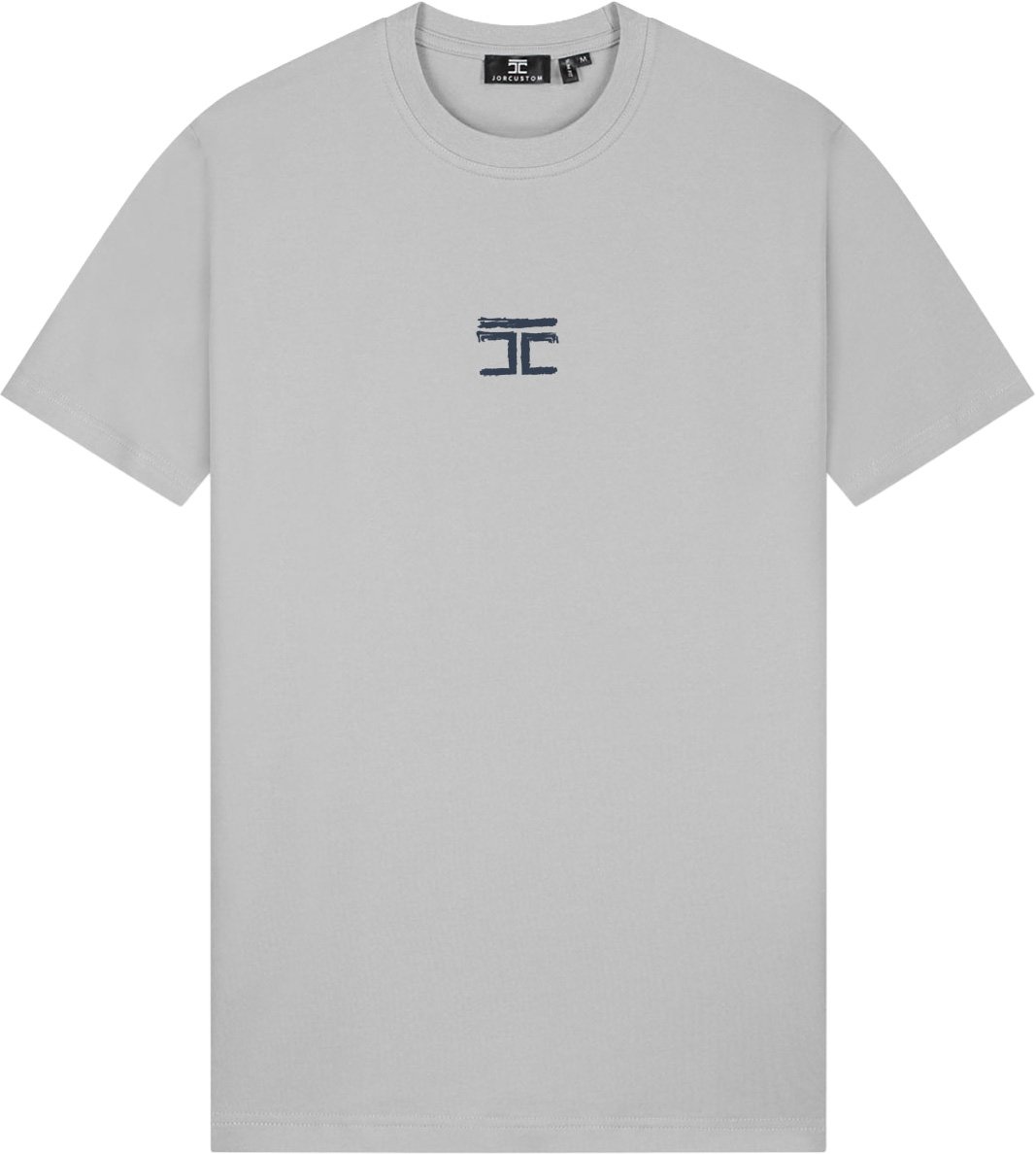 JORCUSTOM Artist slim fit tee light grey Grijs