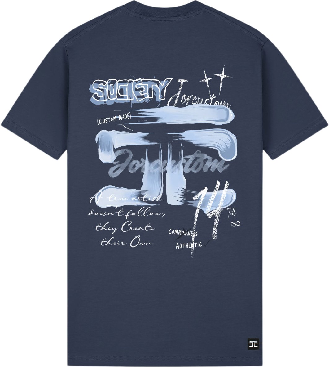 JORCUSTOM Artist 2 0 slim fit tee midnight bl Blauw
