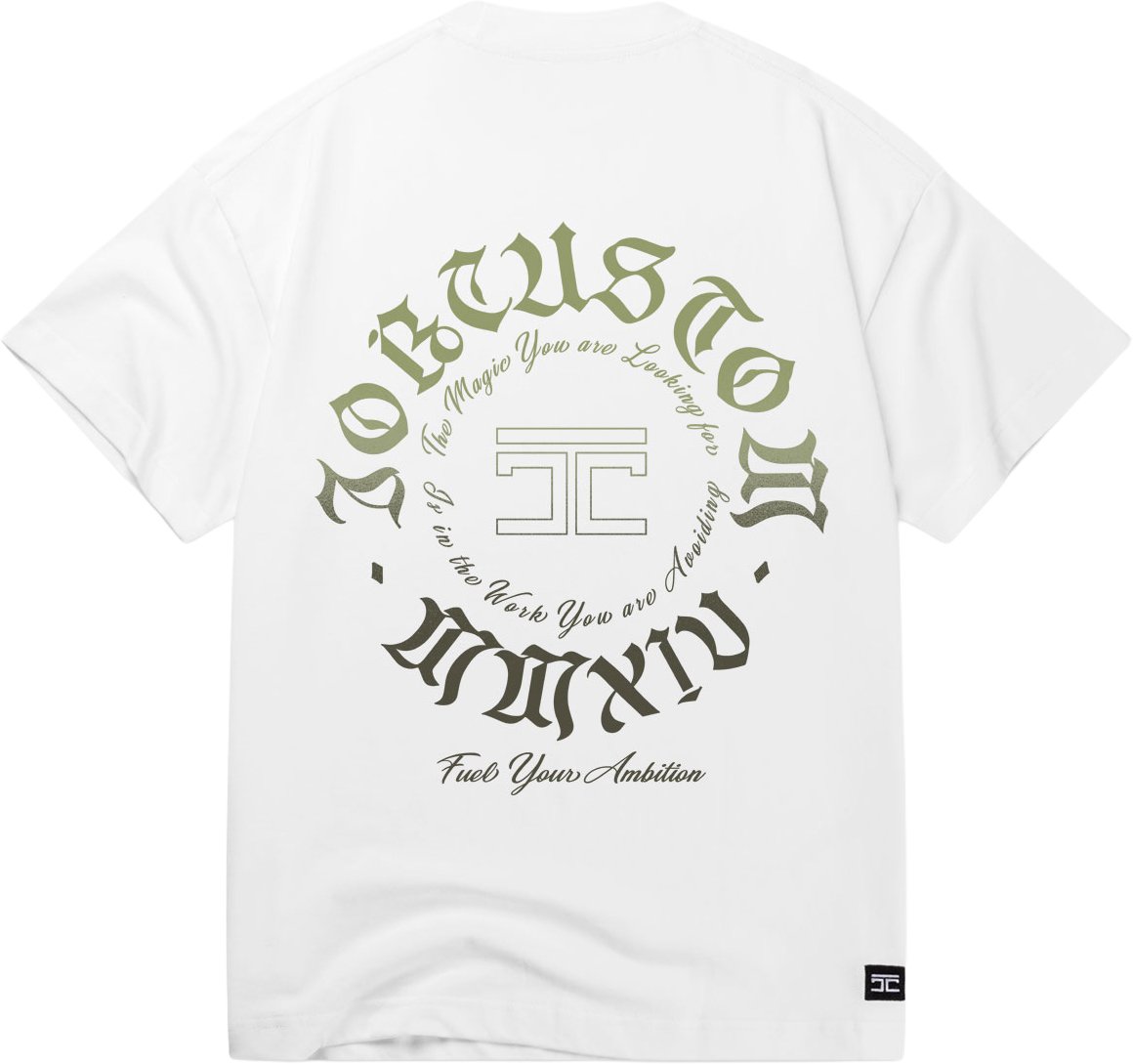 Jorcustom T-shirt Jorcustom Loose Fit T-Shirt Ambition White Wit