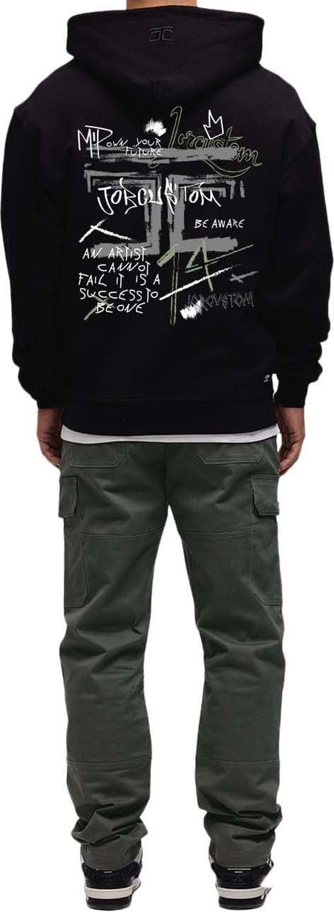 JORCUSTOM Artist Zipped Hoodie Zwart