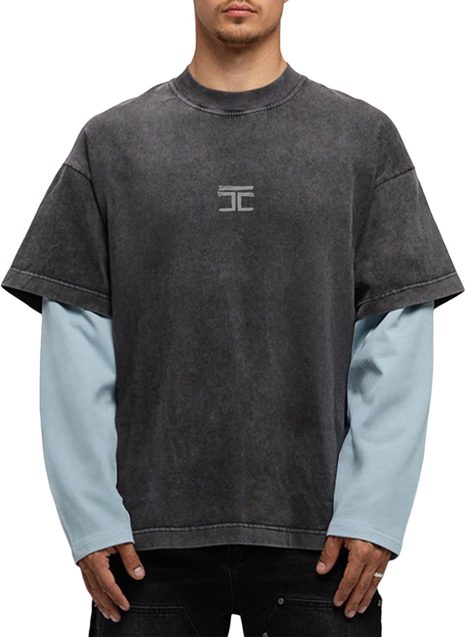 JORCUSTOM Artist Double Layered T-Shirt Blauw