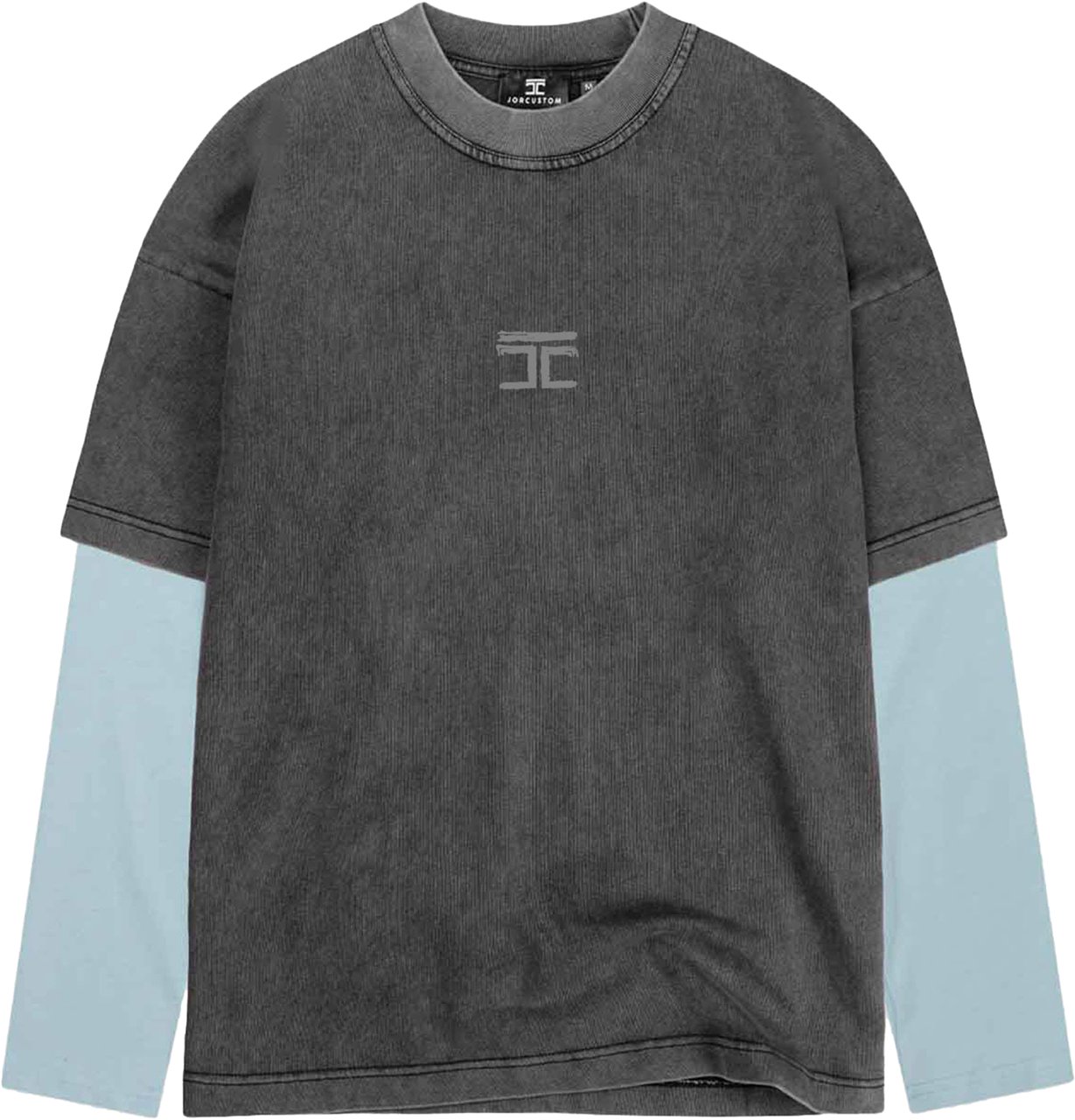 JORCUSTOM Artist Double Layered T-Shirt Blauw