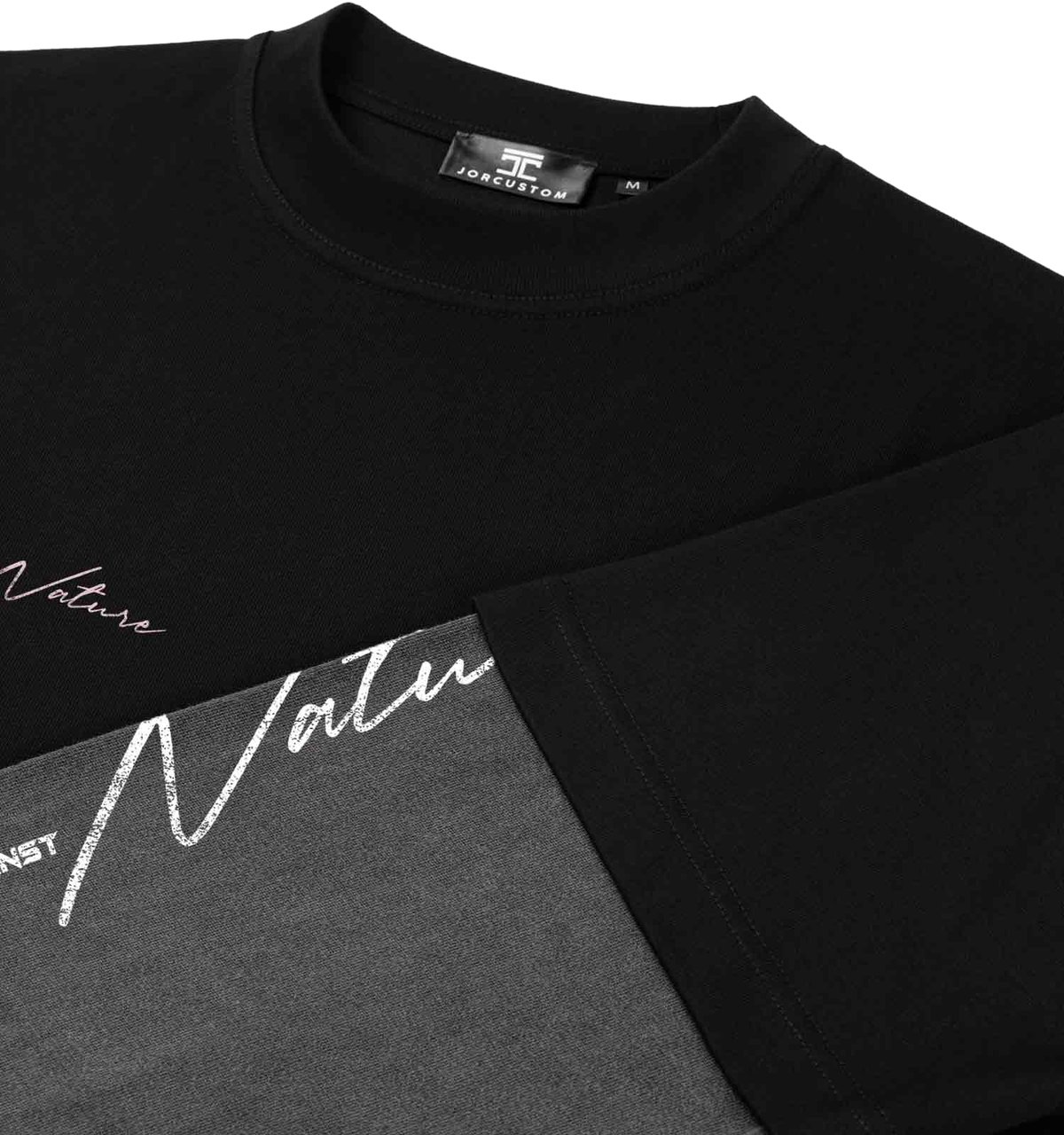 JORCUSTOM RaceAgainstNature Double Layered T-Shirt Zwart