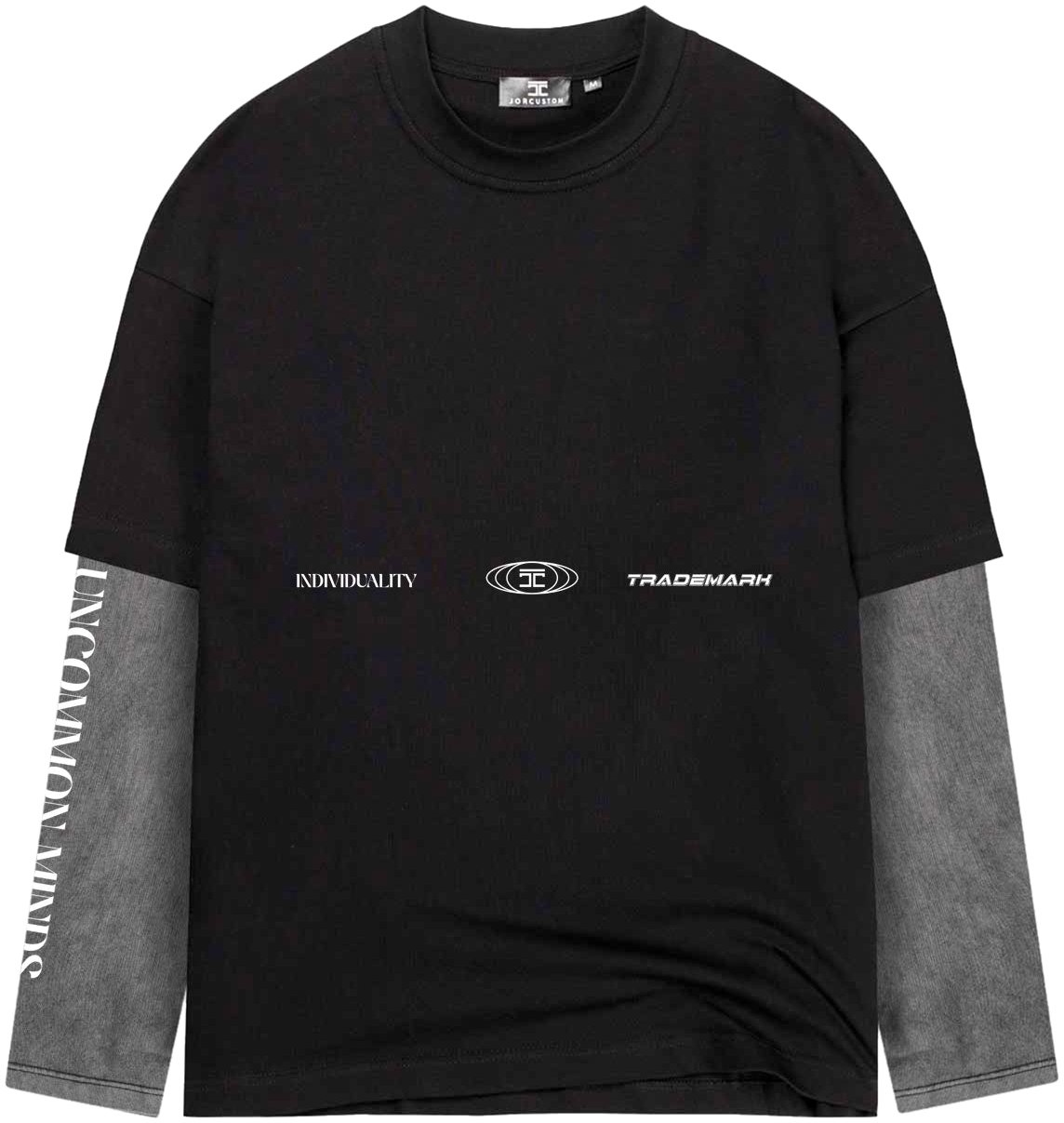 JORCUSTOM UncommonMinds Double Layered T-Shirt Zwart