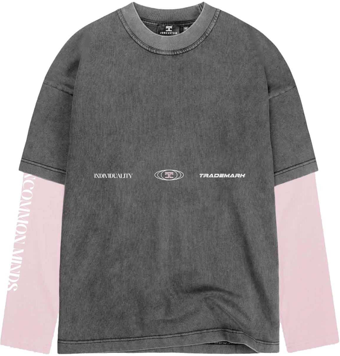 JORCUSTOM UncommonMinds Double Layered T-Shirt Roze