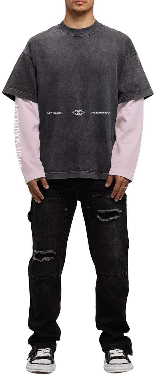 JORCUSTOM UncommonMinds Double Layered T-Shirt Roze