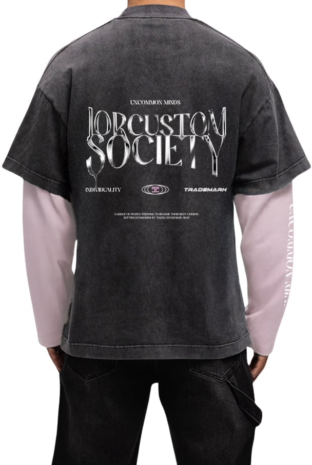 JORCUSTOM UncommonMinds Double Layered T-Shirt Roze