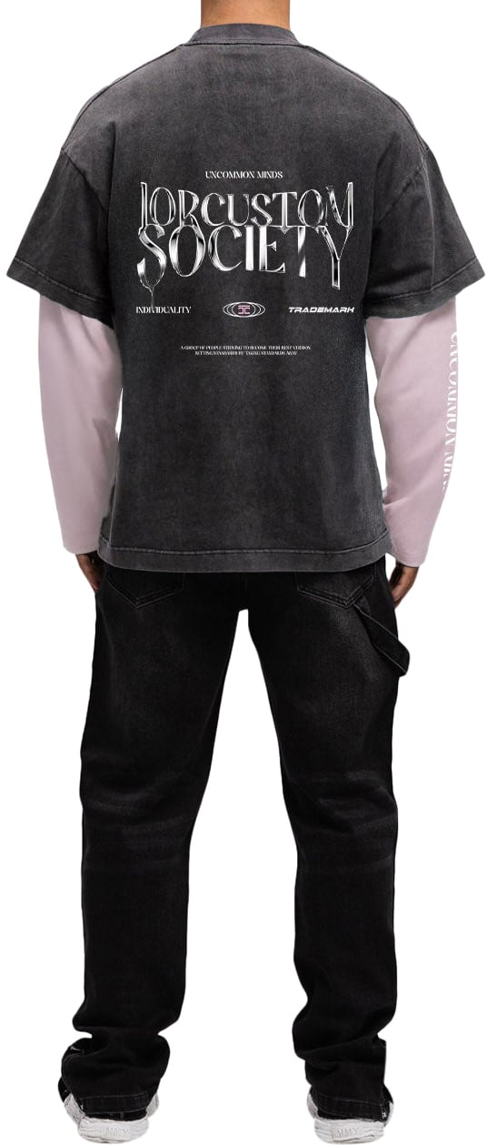 JORCUSTOM UncommonMinds Double Layered T-Shirt Roze