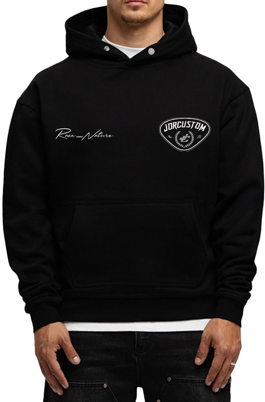 JORCUSTOM RaceAgainstNature Fleece Hoodie Zwart