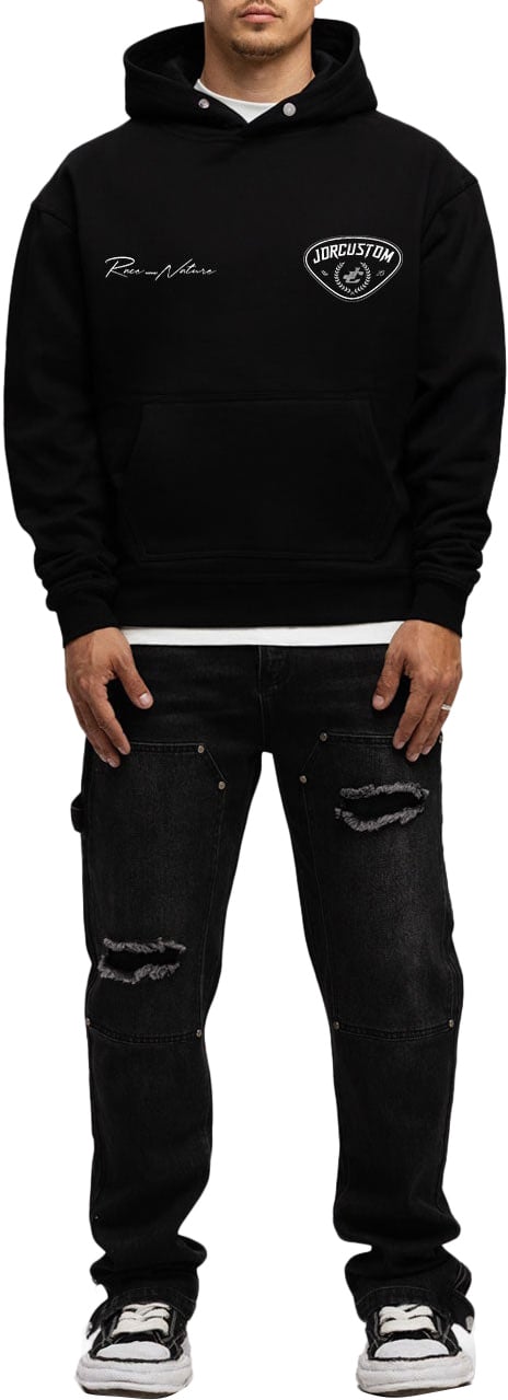 JORCUSTOM RaceAgainstNature Fleece Hoodie Zwart