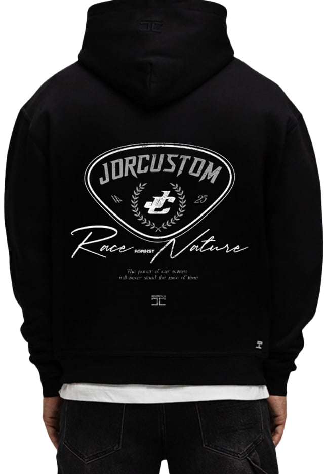JORCUSTOM RaceAgainstNature Fleece Hoodie Zwart