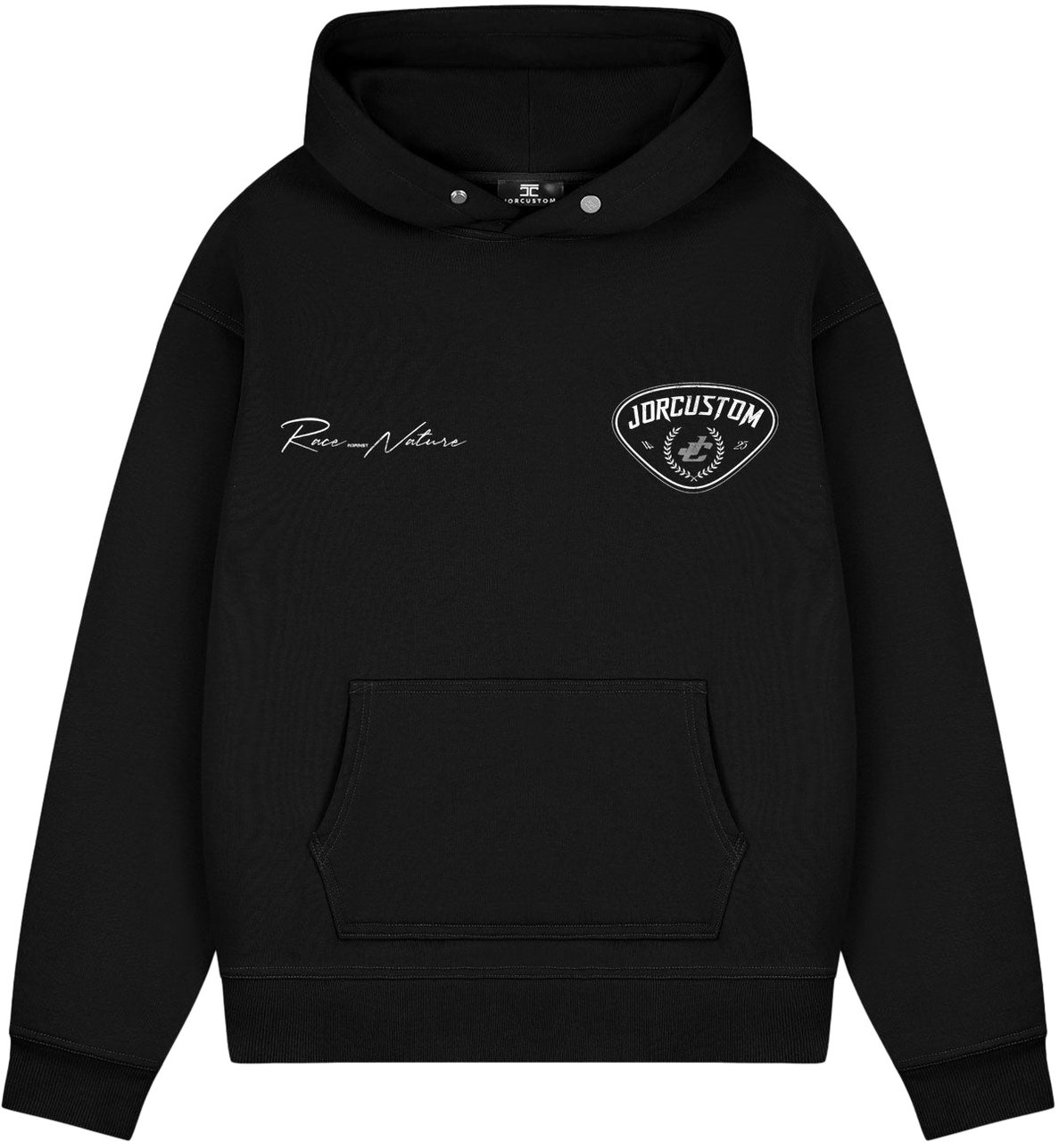 JORCUSTOM RaceAgainstNature Fleece Hoodie Zwart
