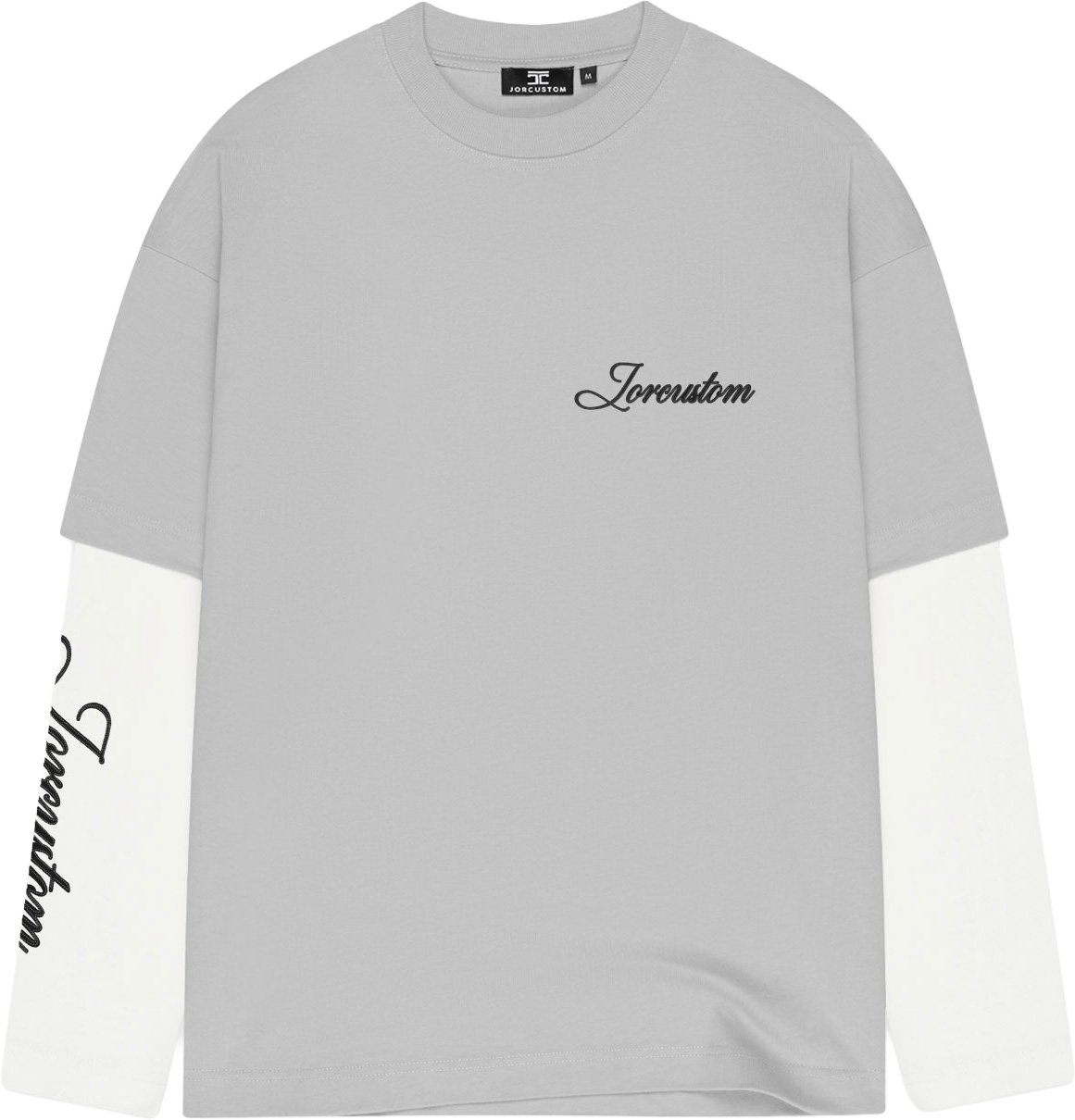 JORCUSTOM Stitched Double Layered Longsleeve Grijs
