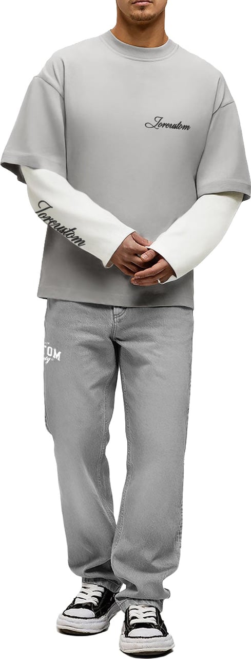 JORCUSTOM Stitched Double Layered Longsleeve T-Shirt Grijs