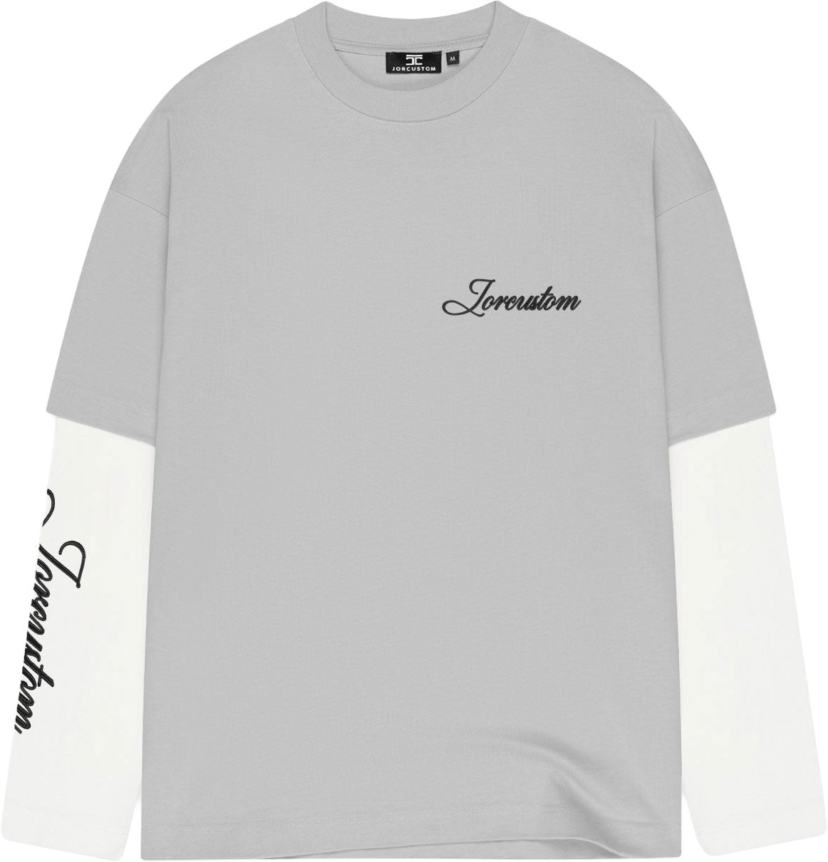 JORCUSTOM Stitched Double Layered Longsleeve T-Shirt Grijs