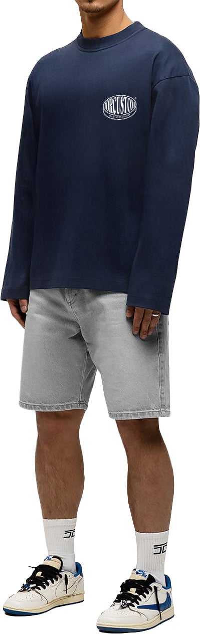 JORCUSTOM Stretched Double Layered Longsleeve T-Shirt Blauw