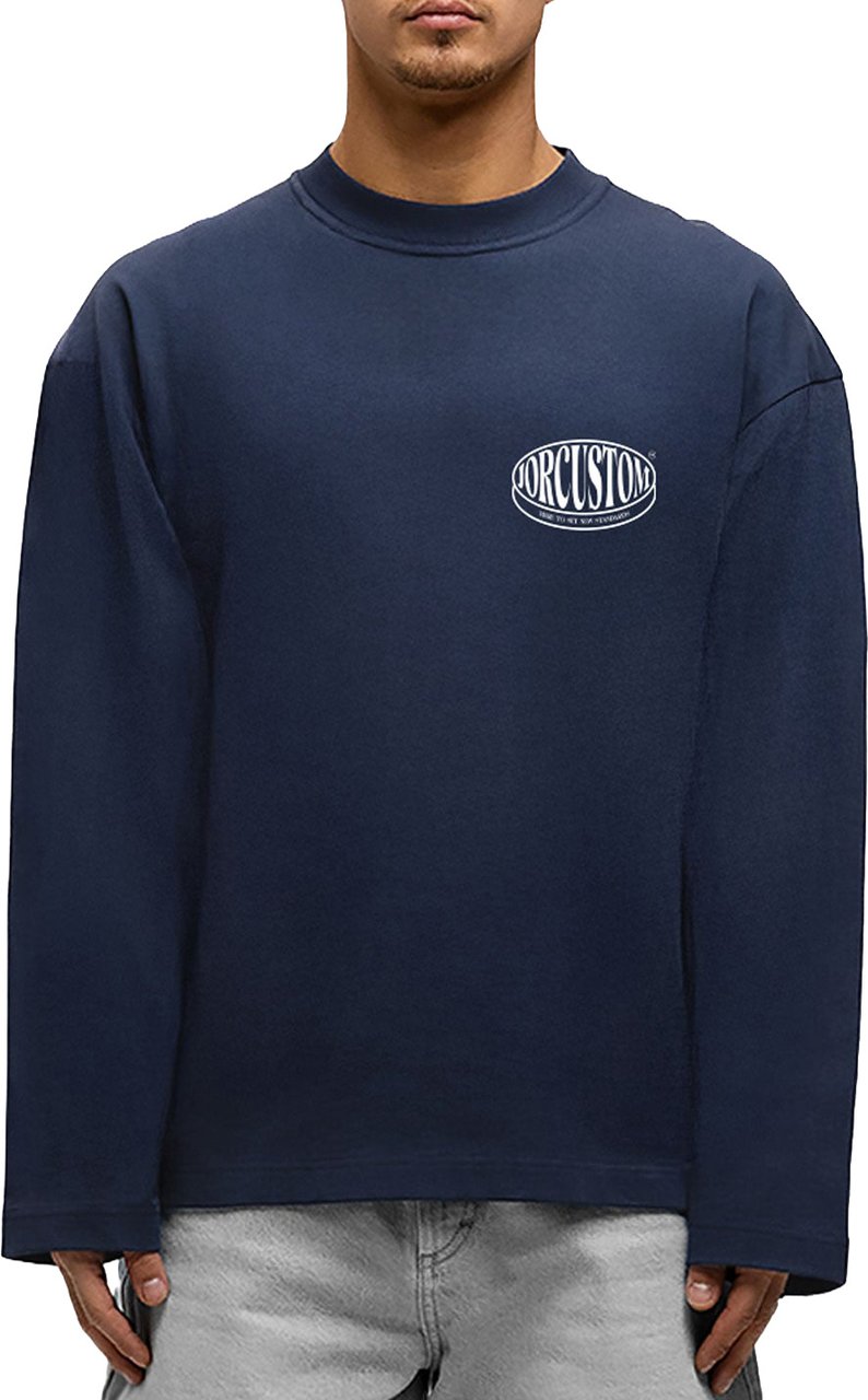 JORCUSTOM Stretched Double Layered Longsleeve T-Shirt Blauw
